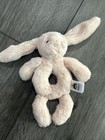 Lot Of 2 Jellycat Bunny Rattle   Unicorn Security Blanket 6  Bashful Baby Plush