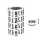 8001 To 9000 Consecutive Number Stickers Inventory Label Black Numbers