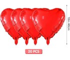 20pcs 18    Red Heart Shaped Mylar Foil Balloons Party Decor Valentines Romantic