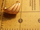 Gold Tone Napier Signed Creamy White Enamel Vintage 80 s Clip Earrings 582f3