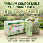 Orangebio   33 Gallon Compostable Commercial Liners  40 Count  Bpi Home Certified