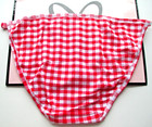 Victoria s Secret Pink Cotton String Bikini Panty Vs Gingham Red Plaid S M L Xl
