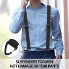 Suspenders For Men Heavy Duty  X Shape Back Hidden Suspender 1 5  Under Clothing
