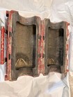 Vintage Akron Brass Fire Hose Jacket Style 77 Sleeve Clamp Red