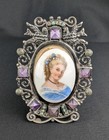 Matilde Poulat Salas Matl Sterling Silver Amethyst Turquoise Picture Frame 45 7g