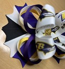 Baltimore Ravens Football Inspired Hair Bow