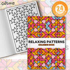 Relaxing Patterns Coloring Book For Adult Relieve Stress Kill Time Diy Painting 