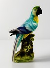 Vtg Macaw Parrot Figurine 8    Japan 1950   s Vibrant Colors Turquoise Yellow Purple