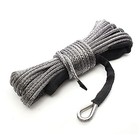 Gray Synthetic Winch Rope For Atv Utv - 1 4  X 50 Feet - 7700lbs