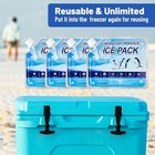 Reusable Ice Packs For Cooler  4 Pack Freezer Ice Packs For Lunch Boxes  Medium