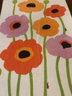 Vintage 70   s Royal Terry Fringed Towel 60x35    Giant Poppies   Caterpillars Euc 
