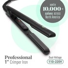 Mint Pro Series 1 Inch Ceramic Micro Hair Crimper Iron Dual Voltage