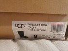 Ugg Bailey Bow Tall Ii Triple Black Suede Fur Boots Womens Size 8  nib 