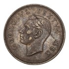 1949 South Africa 5 Shillings World Silver Coin 800 Fine Toned Krugerrand Style 