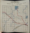 1920 Antique Upper Michigan Surveyor Journal Plat Map Book State Line Towns 46 N