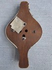 Vintage 1950s Fireplace Bellows     Hand Carved Wood   Leather     Decorative Mid-ce
