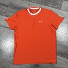 Nike Roger Federer    the Courts By Bollettieri    Cayman Island Orange Shirt Xl