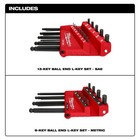 Milwaukee 22 Key Ball End L-key Set Sae metric