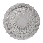 Vintage Large Cut Clear Glass Cigar Cigarette Ashtray Heavy Mid Century