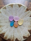 Beautiful Rare Color Sea Glass 5pcs  Surf Tumbled  Weathered  Beach Glass  72