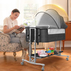 Baby Bassinet Bedside Sleeper Bassinet For 0   5 Months Infants  Unisex  Dark Gray