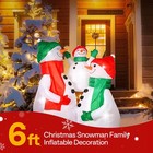 6ft Christmas Inflatable Snowmen Family Led Lighted Blow-up Lawn Yard Decoration