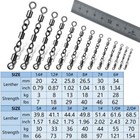 30 60pc Three Joint Rolling Fishing Swivels Fishing Barrel Swivel Line Connector