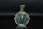 Genuine Ancient Roman Glass Bottle Vial With Iridescent Patina From Middle East