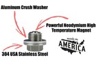 Stainless Steel Crankcase Oil Drain Plug Neodymium Magnet Honda Crf250r crf250rx