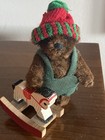 Rare Vintage Miniature Steiff Teddy Bear Dk Chocolate Mohair 3    Look So Cute