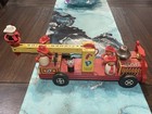 Vtg Fisher Price Little People  169 Snorky W  All 4 Original Firemen   Extras  