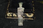 Genuine Ancient Roman Glass Bottle Vial Circa 1st - 5th Century Ad