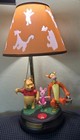 Vintage Winnie The Pooh Piglet   Tigger Animated Lamp W  Shade Light Works Read
