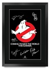  Ghostbusters Movie Poster The Cast Signed 16  X 12  Framed Gift Printed 