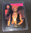 Billy Idol Trading Card In Top Loader Plus B w Photo Reprint Lot