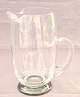 Ice Lip Pitcher Silver Plate Footed 7 5  Cocktail Server Vtg Stuart Silversmiths