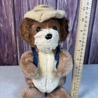 Vintage Dakin Plush Dog Stuffed Animal Cowboy Hat Vest Korea 1981 Brown Puppy