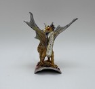 Pewter Dragon Figure Rhinestones Painted Wings Shield Fantasy Display Heavy10 Oz