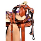 Handmade Western Kids Youth Adult Barrel Horse Saddle Tooled Leather Tack Set
