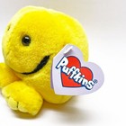 Vintage 1994 Puffkins Happy Yellow Smiley Face Beanbag Plush Toy With Tag