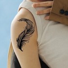 30pcs Waterproof Black Floral Temporary Tattoos For Women   Girls - Long-lasting