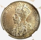 1919 Silver Canada 50 Cents King George V Coin Ngc Mint State 62 Ottawa Mint