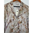 Nwt Pierre-louis Mascia Japanese Floral Print Double-breasted Silk Blazer -m