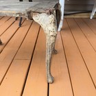 Antique Victorian Art Deco Cast Iron Piano Bench Vanity Stool For Restoration