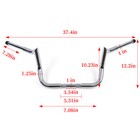 10  Meathook Ape Hanger Bars Handlebars For Harley Touring Street Electra Glide