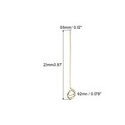 200pcs Eye Pins Jewelry Findings 22 Gauge 22mm Stainless Steel Eye Pins  Gold