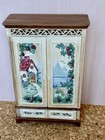 Ooak Dollhouse Miniature Artisan Hand-painted Armoire 1 12 Furniture Raspberry