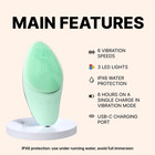 Rechargeable Silicone Facial Cleansing Brush And Face Scrubber  Water-resistant 