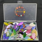 Iridescent Glass Petal Mosaic Tiles - 120 Pcs Craft Supplies  Assorted Colors