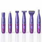 Sejoy 6in1 Electric Shaver Bikini Razor Trimmer Hair Facial Body Remover Wet dry